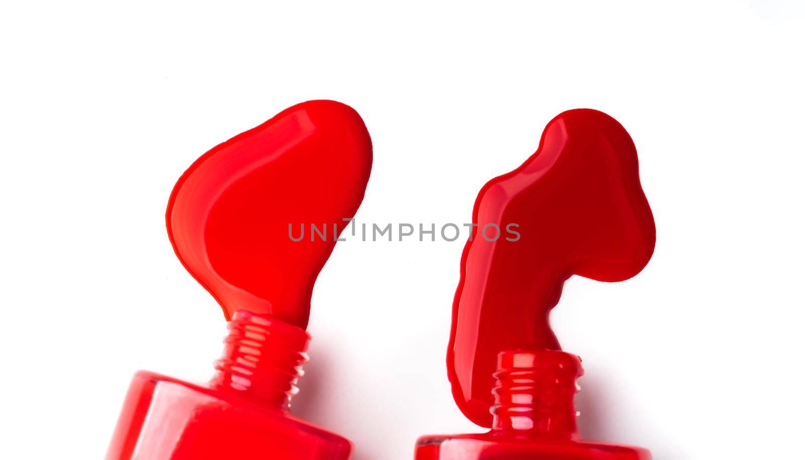 Different tints of red nail polish