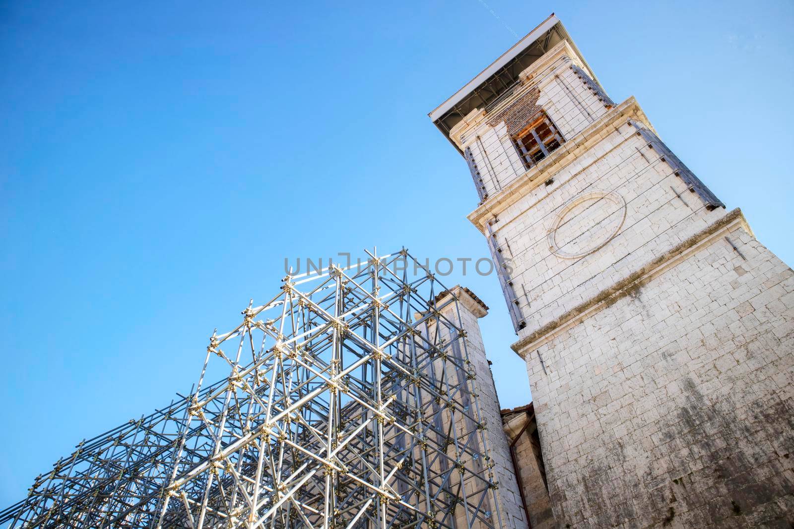 Reconstruction of the city of Norcia Italy  by fotografiche.eu