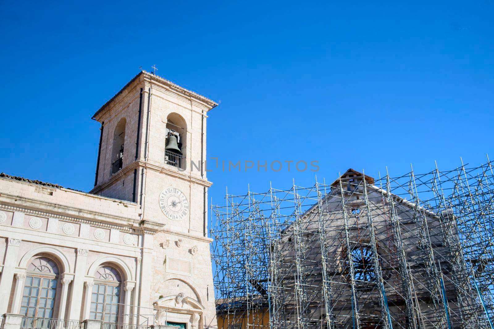 Reconstruction of the city of Norcia Italy  by fotografiche.eu