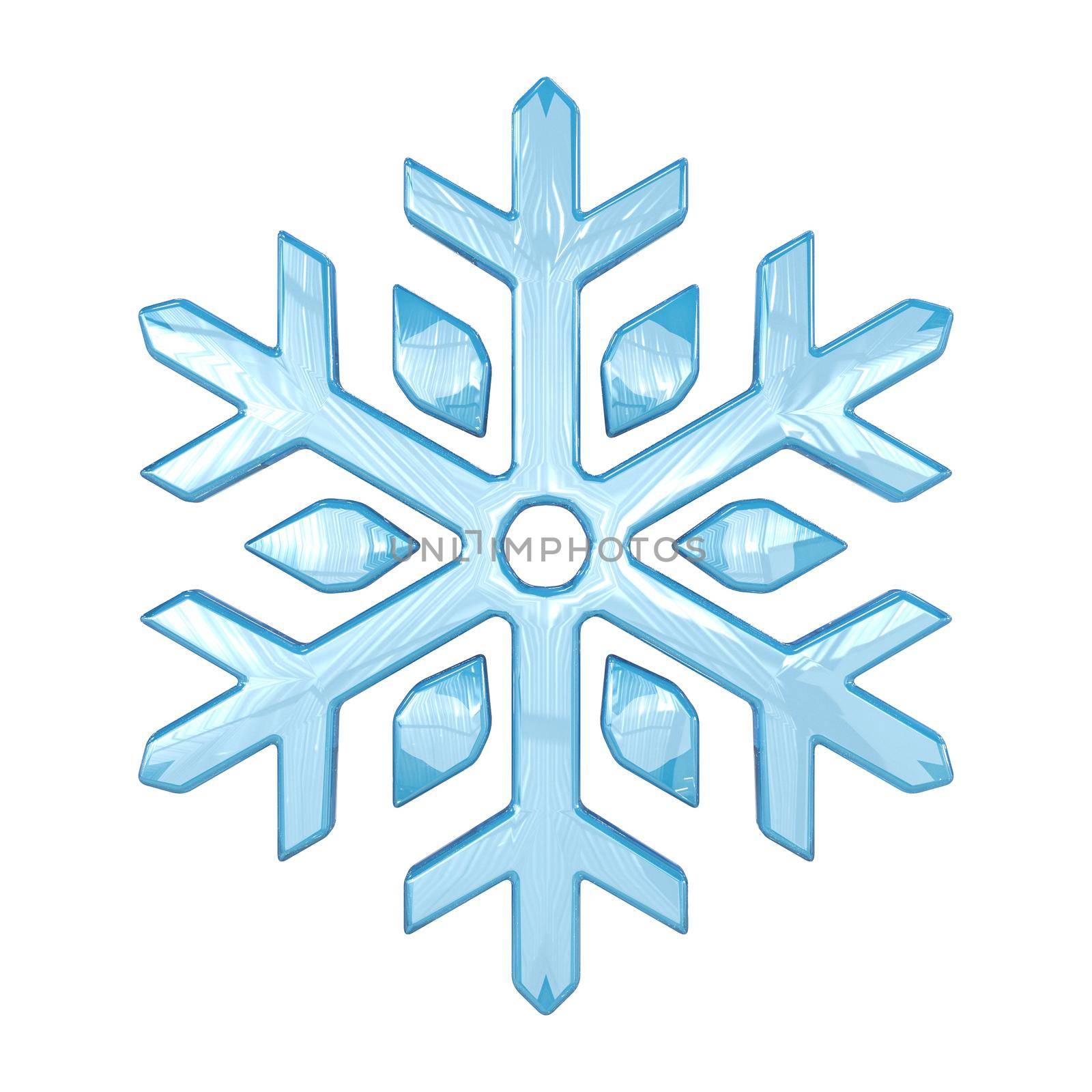 Christmas snowflake bold 3D by djmilic