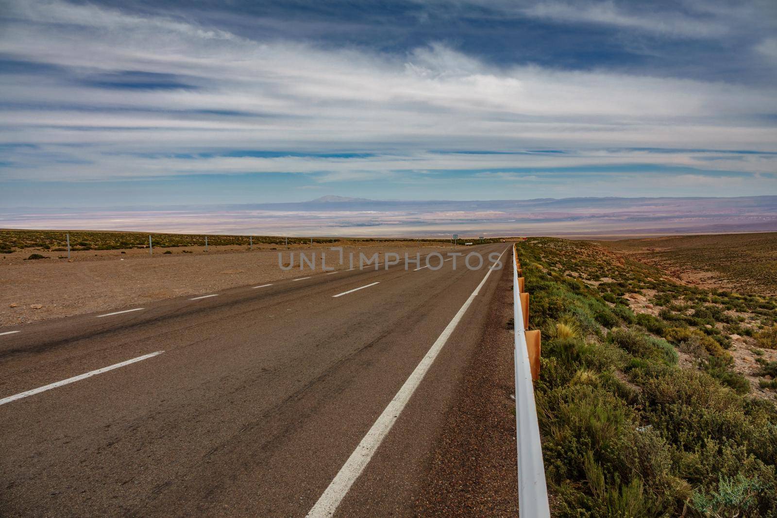 Road to San Pedro de Atacama plain, Chile