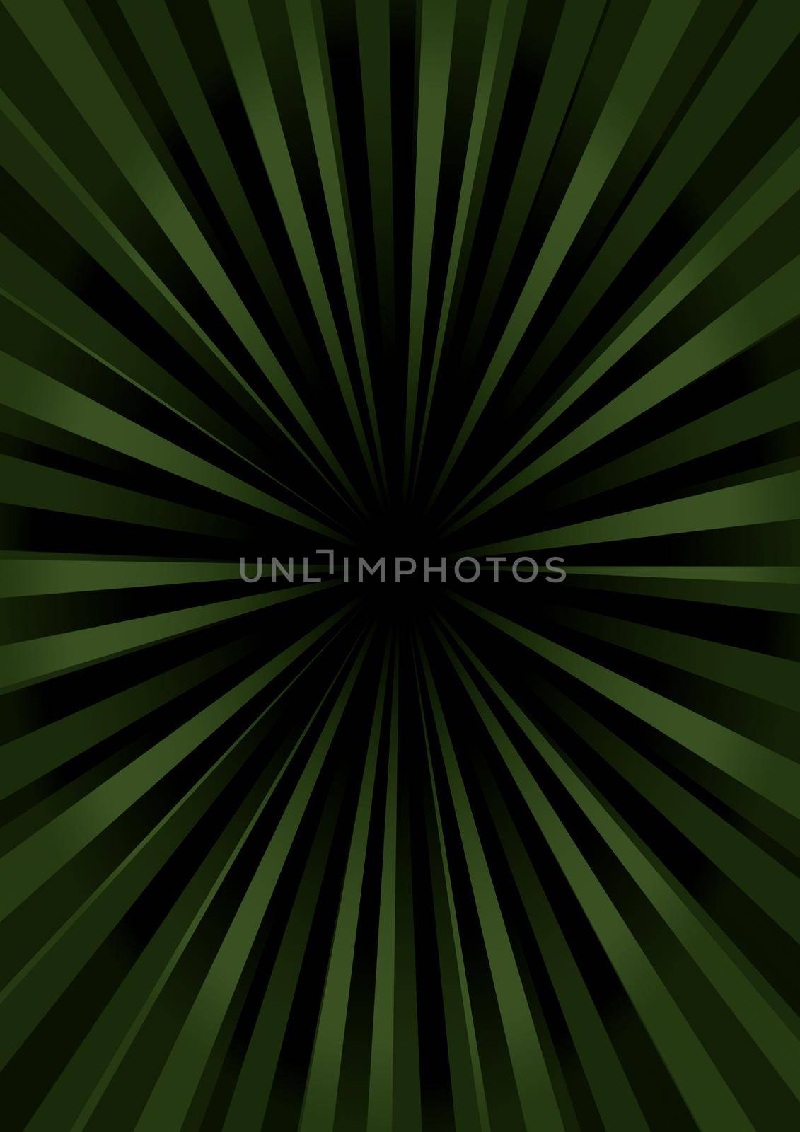 Abstract background different color rays over black. 3D illustration.