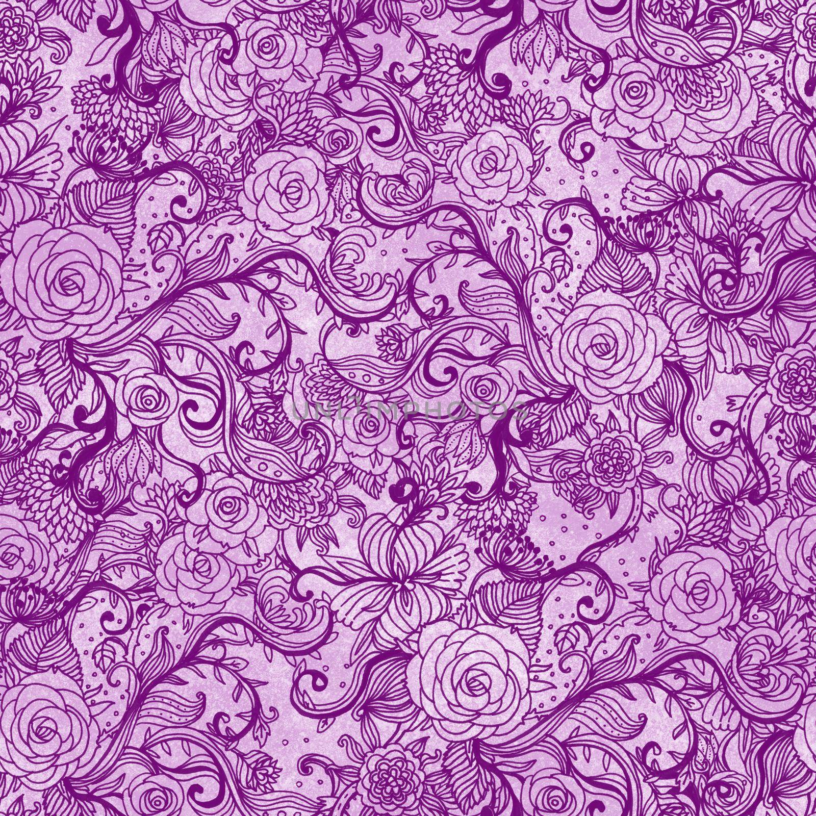 Beautiful floral seamless patterni purple