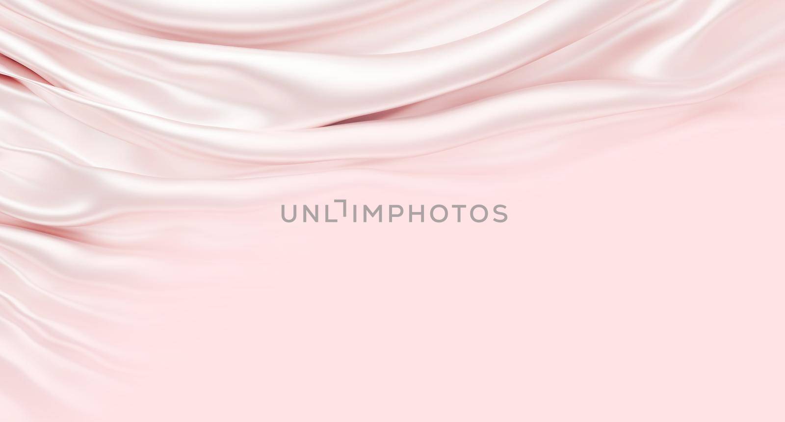 Pink fabric background with copy space 3d render