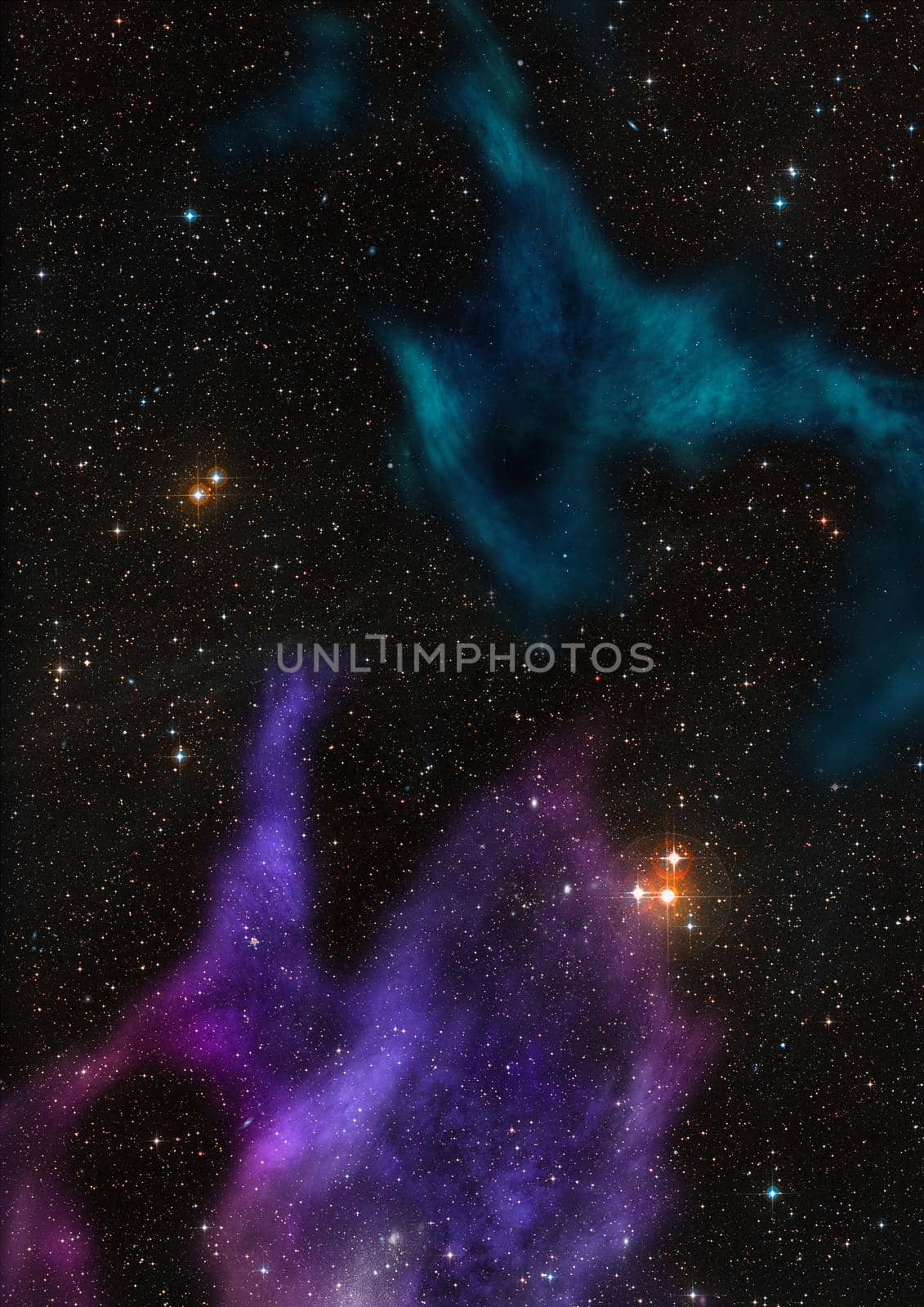 Far being shone nebula and star field against space. Elements of this image furnished by NASA .