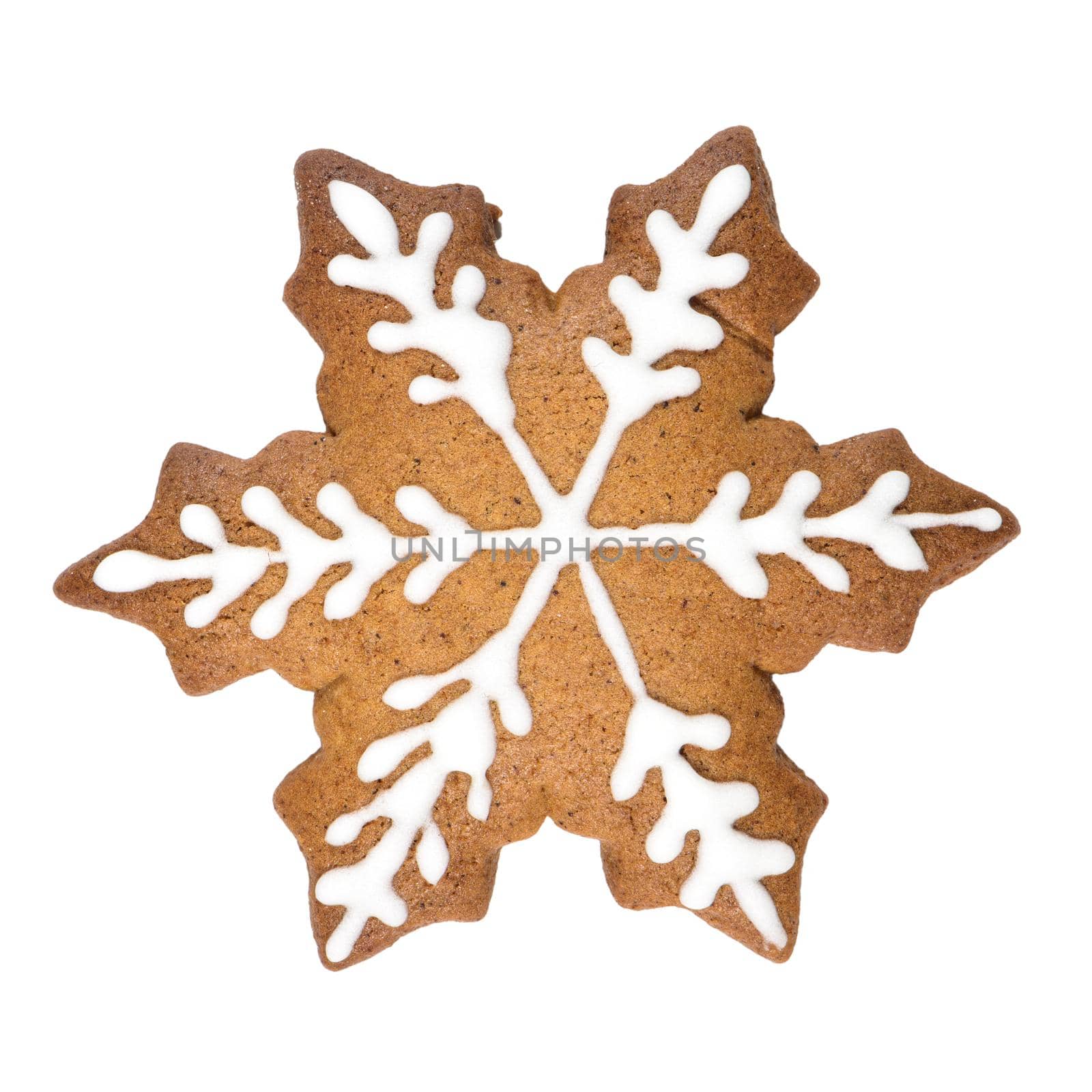 Gingerbread cookie in snowflake shape by homydesign