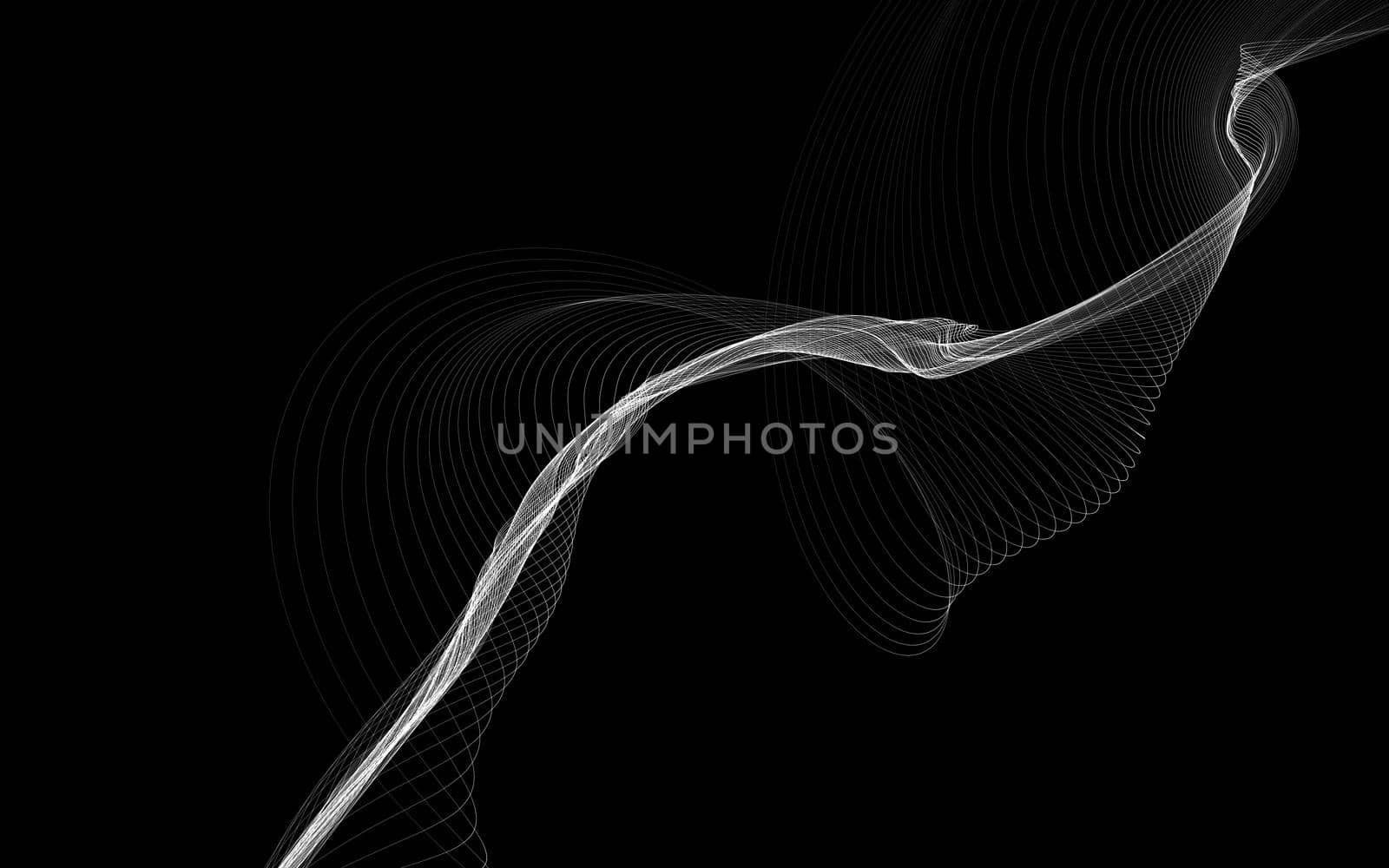 Dark abstract background with a glowing abstract waves by teerawit