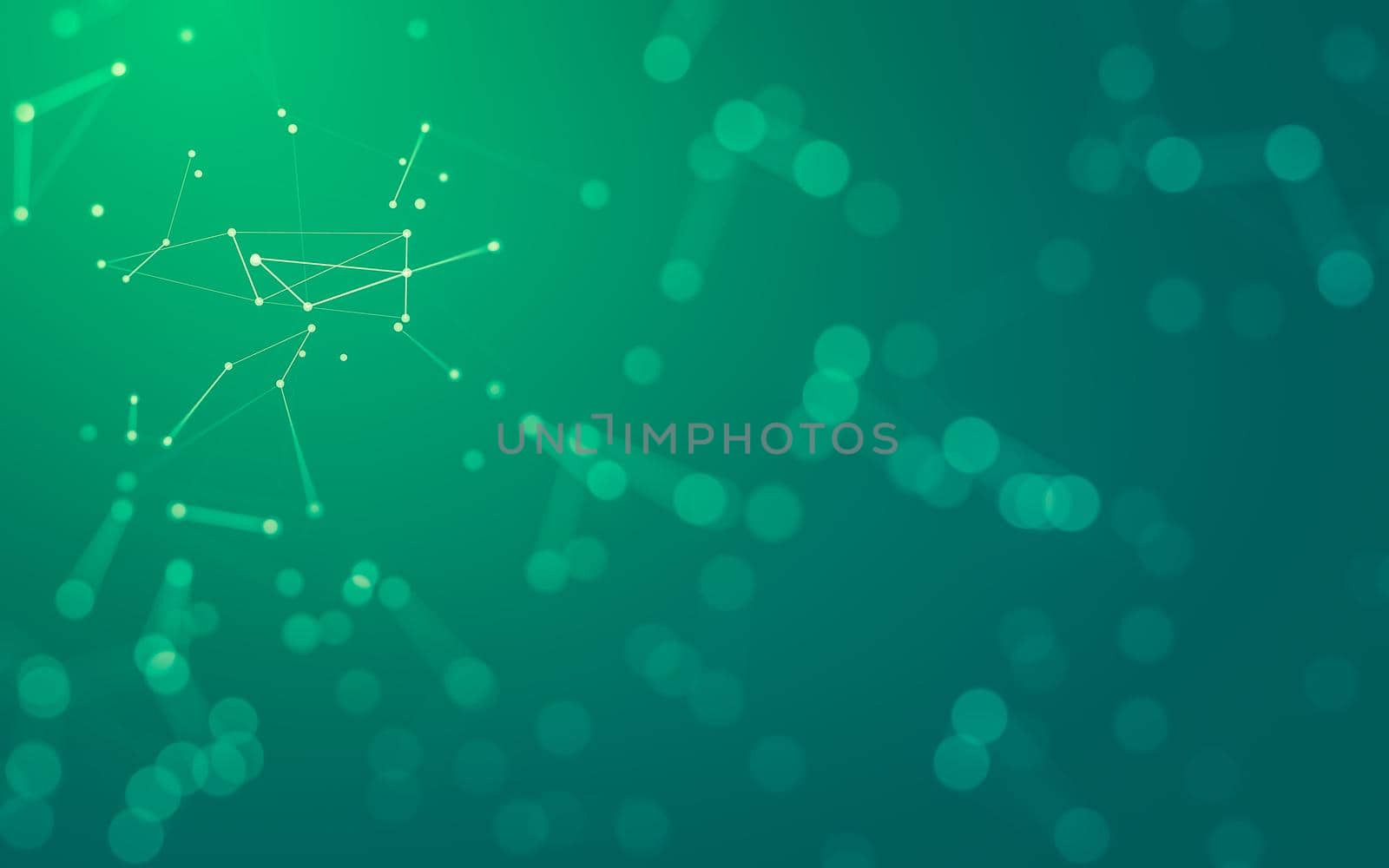 Abstract background. Molecules technology with polygonal shapes, connecting dots and lines. Connection structure. Big data visualization.  by teerawit