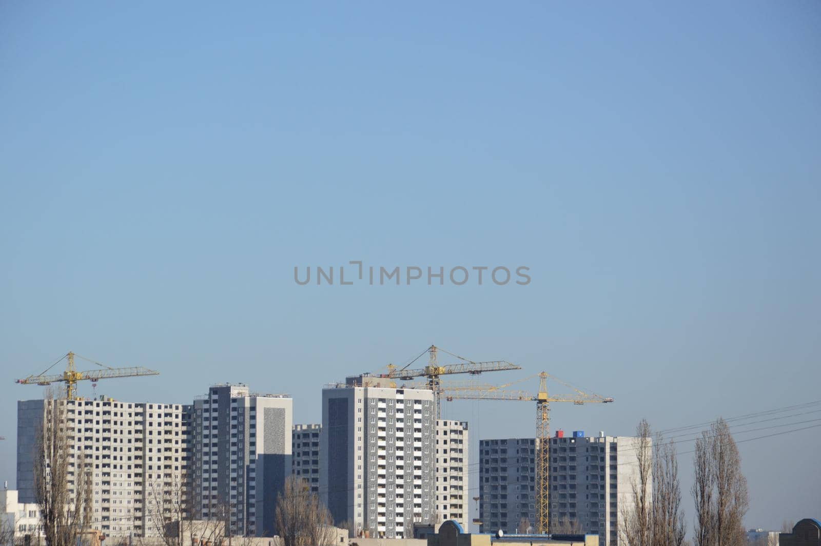 Panorama of new development in a the established city