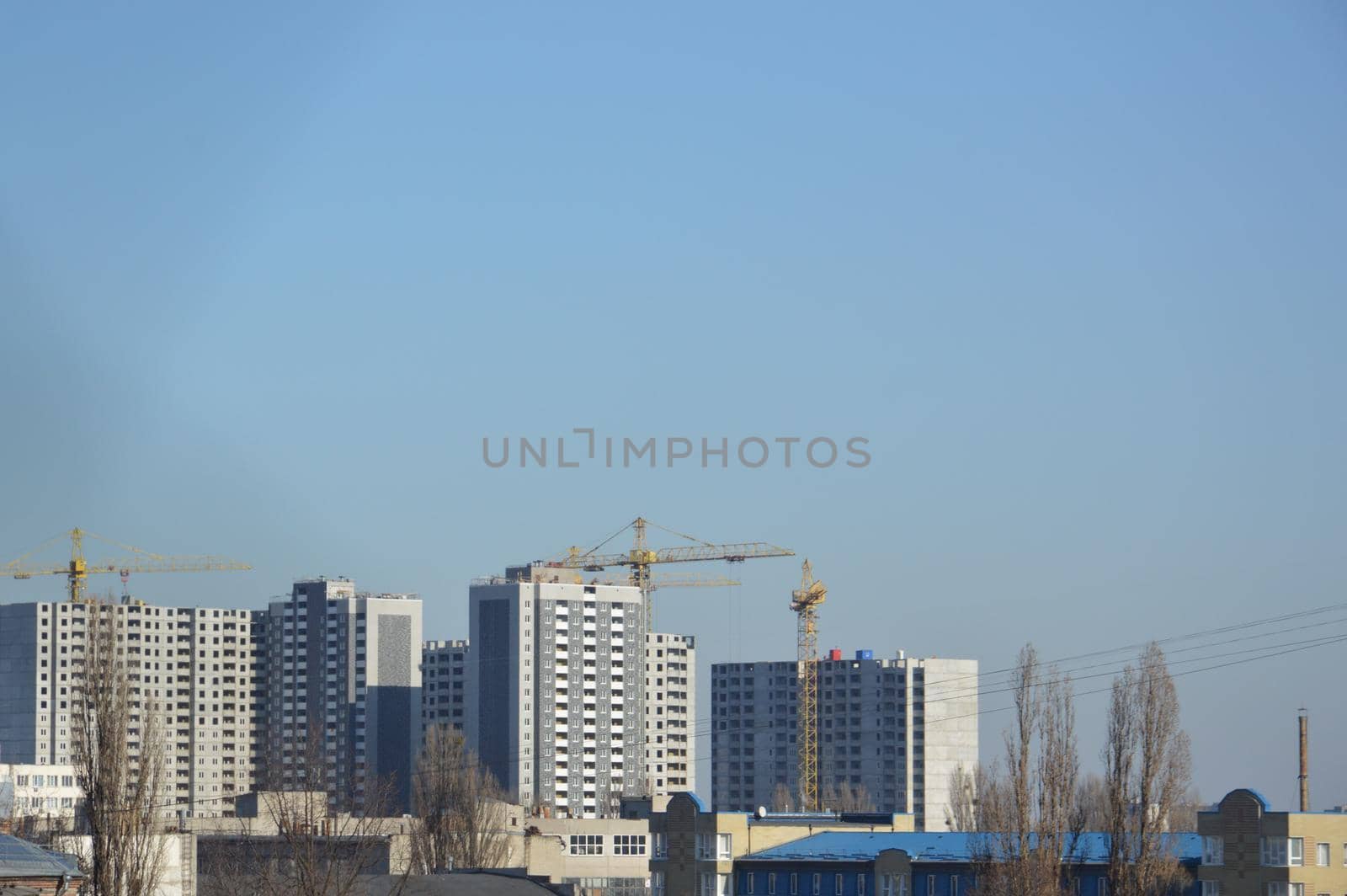 Panorama of new development in a the established city