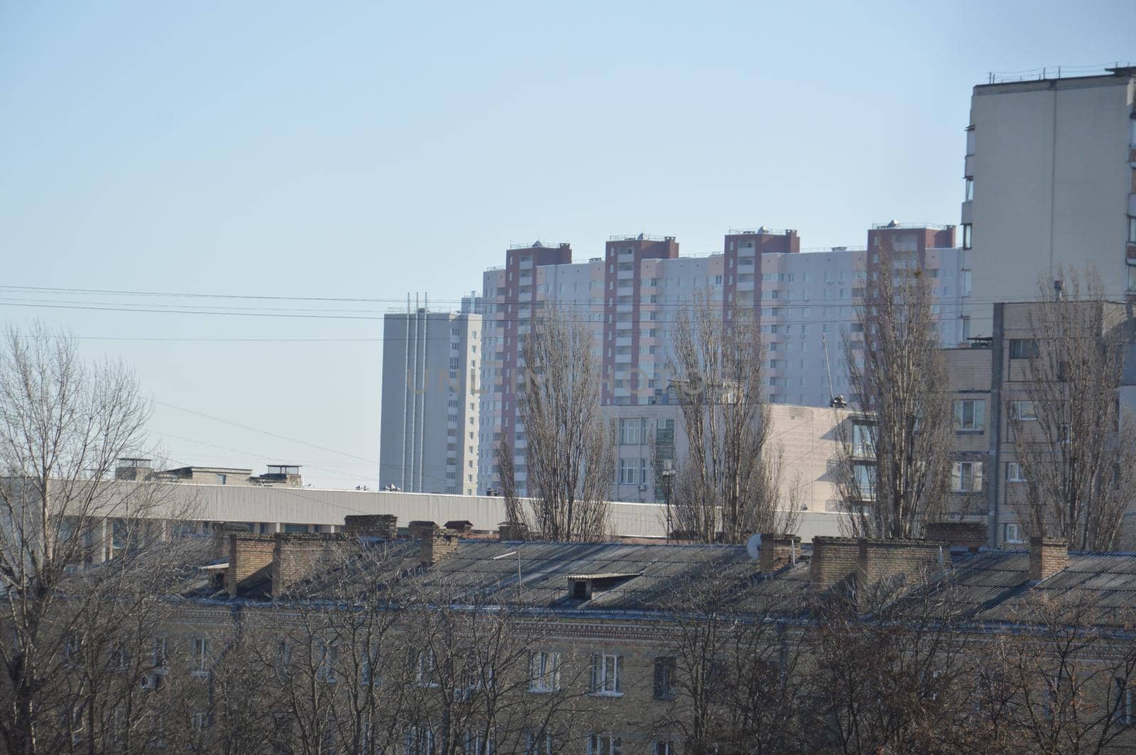 Panorama of new development in a the established city