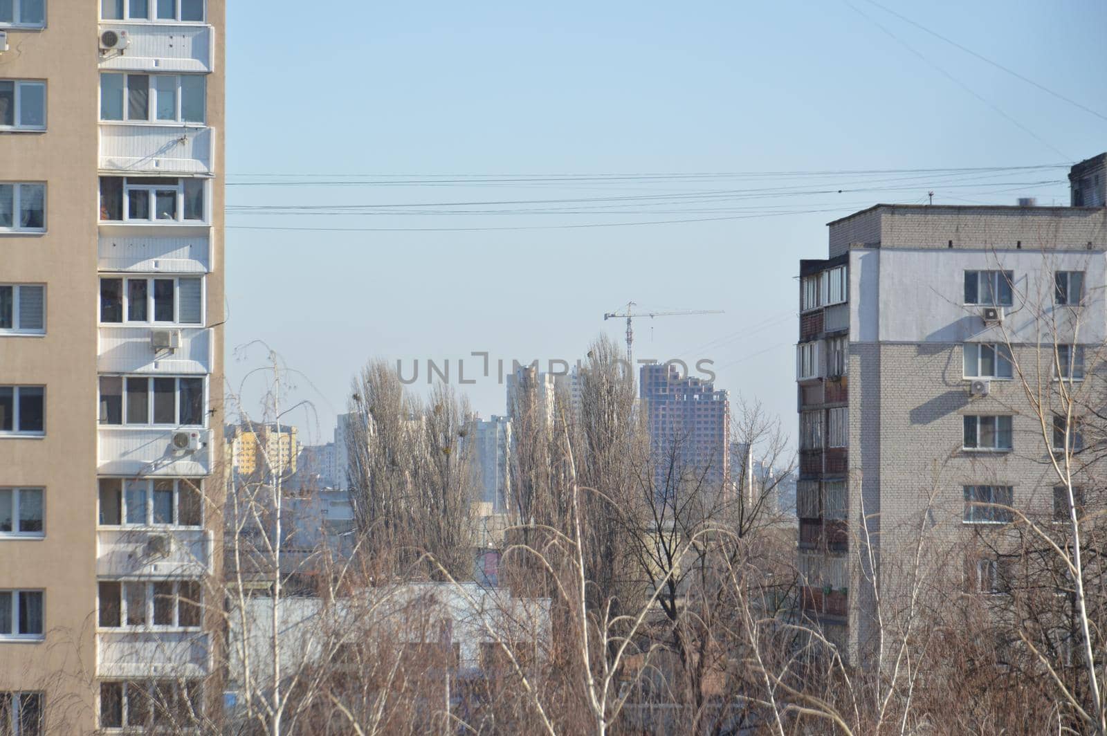 Panorama of new development in a the established city