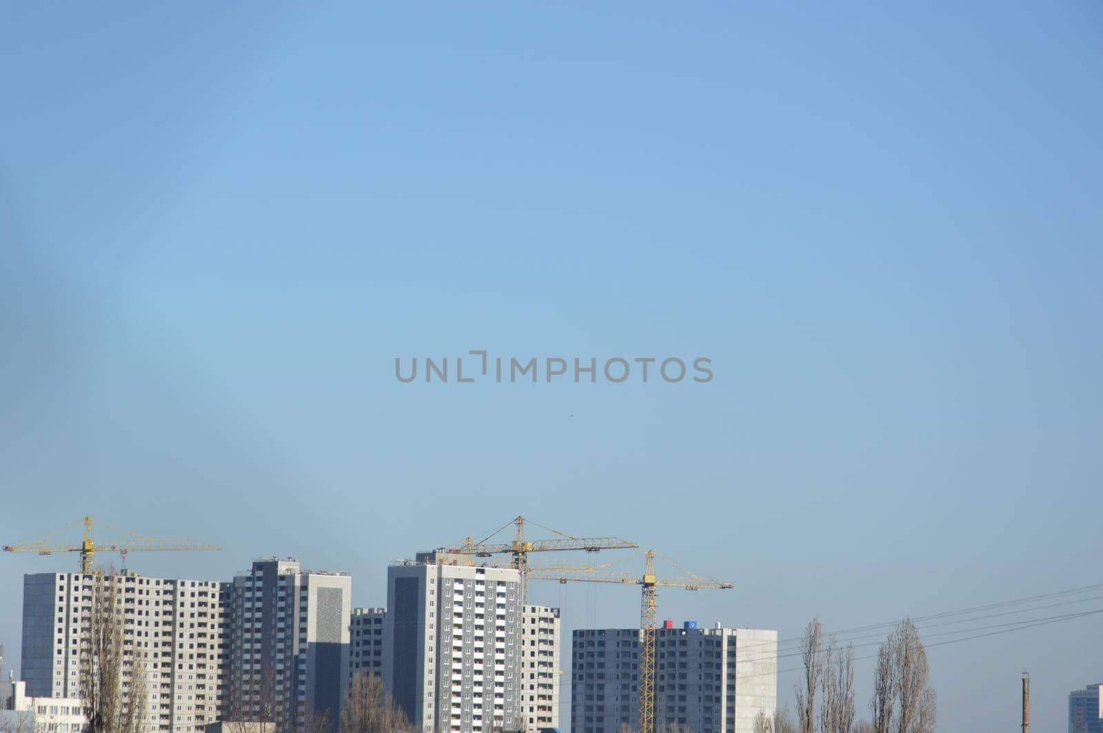 Panorama of new development in a the established city