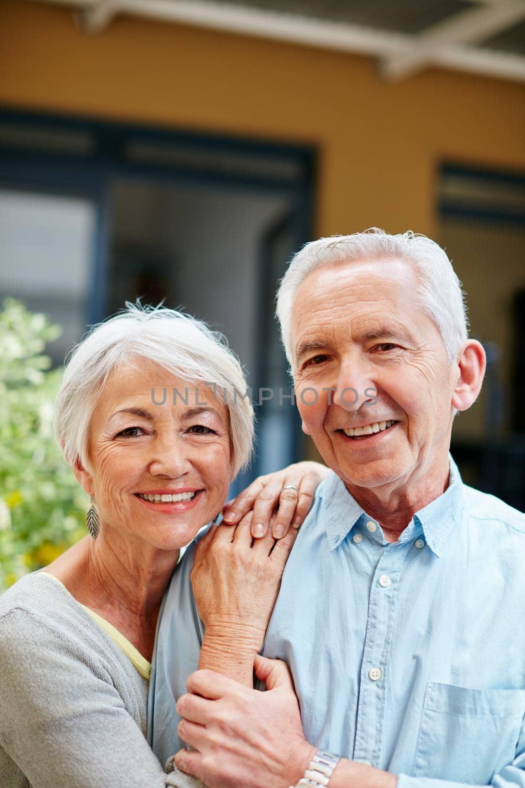 Portrait of a happy senior couple outdoors