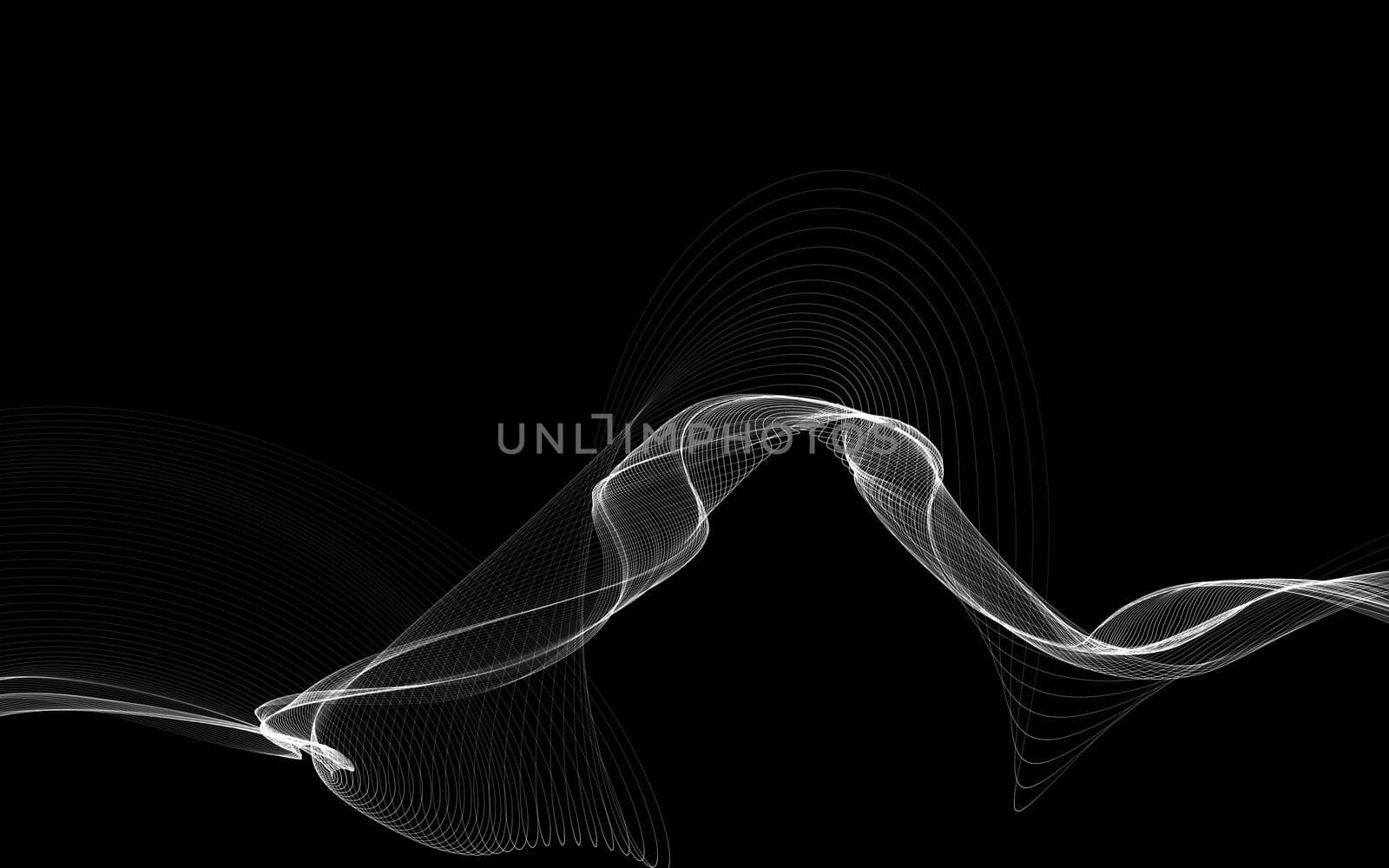 Dark abstract background with a glowing abstract waves by teerawit