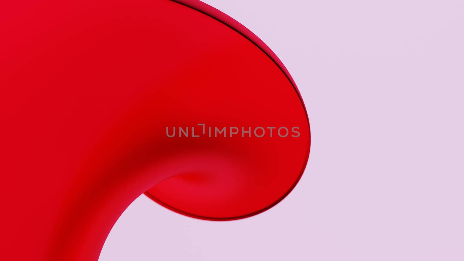 Abstract red background with waving geometry. Digital illustration - 3d rendering