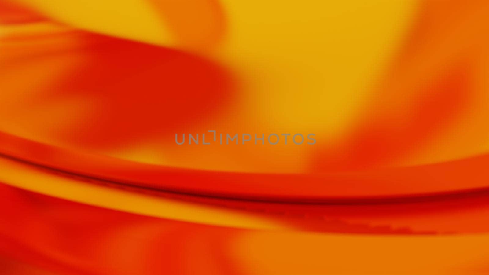 Abstract orange background with waving geometry. Digital illustration - 3d rendering