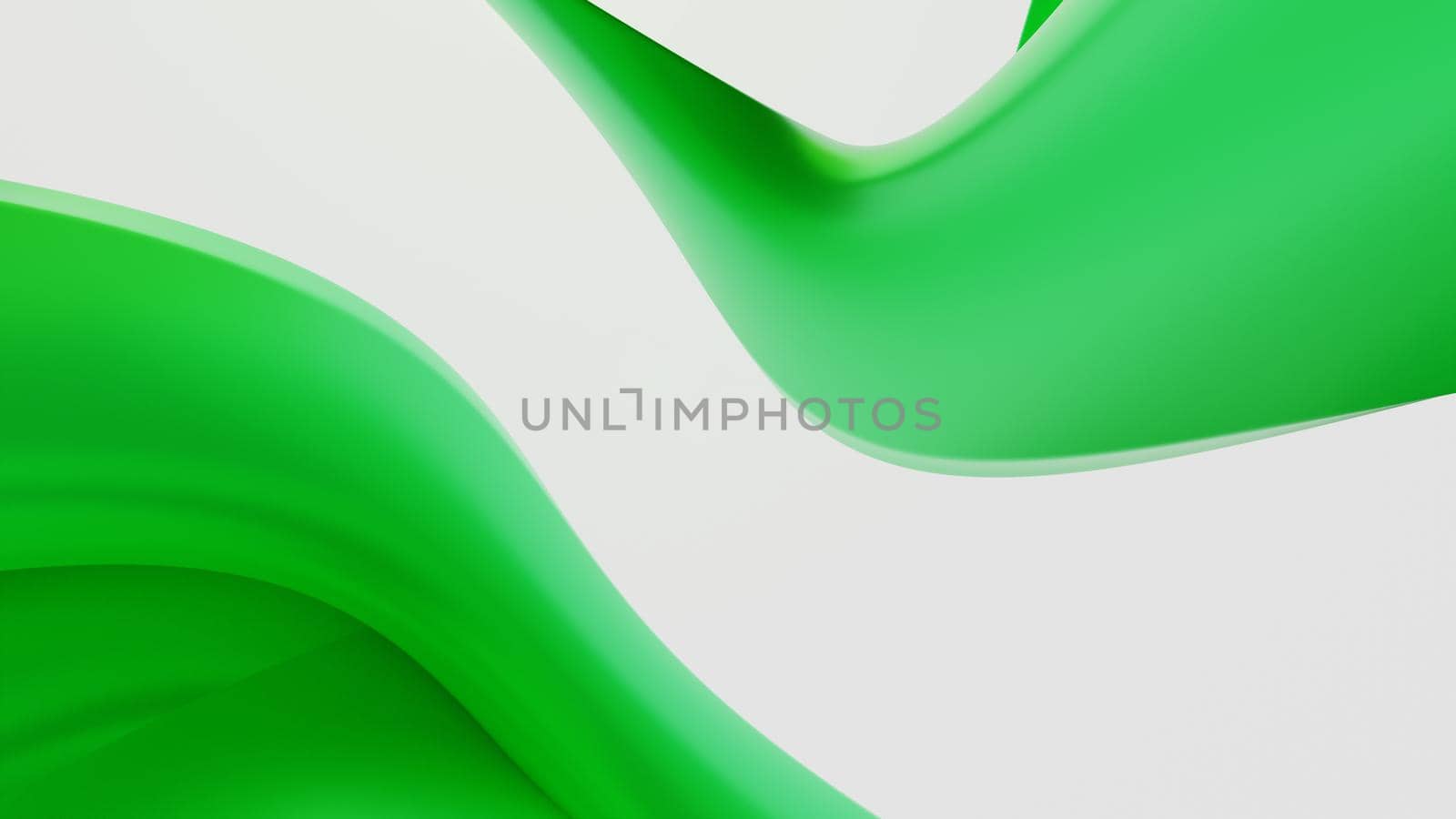 Abstract green background with waving geometry. 3d illustration by mihaizaharia