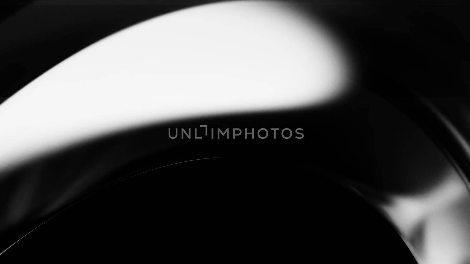 Abstract black and white backround with geometric curved shapes - 3d illustration (rendering) by mihaizaharia