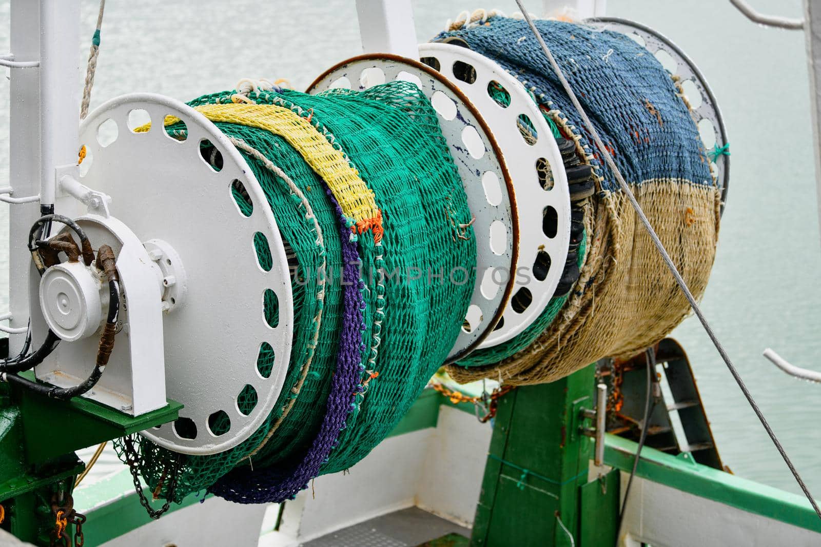 Fishing nets on the fishboat