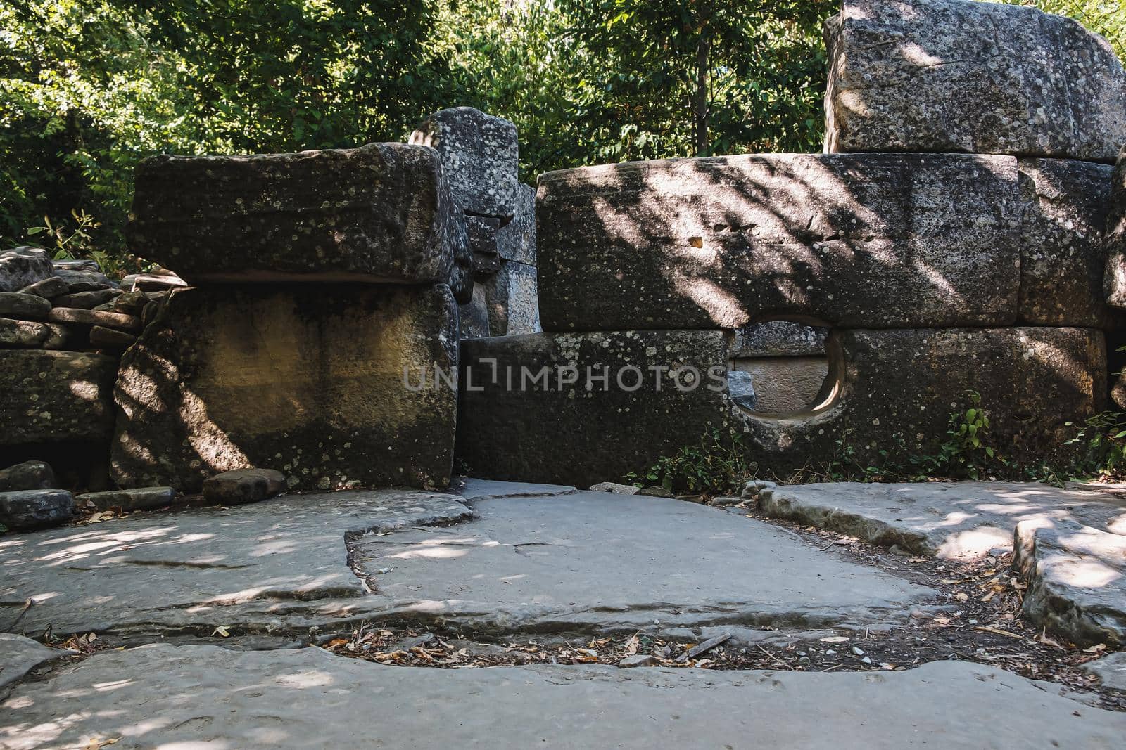 The ancient megalith - a dolmen. Dolmens near Black Sea - mysterious buildings. The age of some of them reaches 7500 years. Scientists have not yet managed to understand for what purposes dolmens were built.