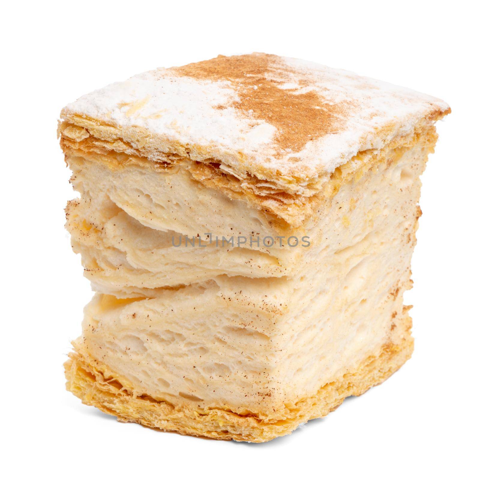 Russo cake pastry isolated on a white background.