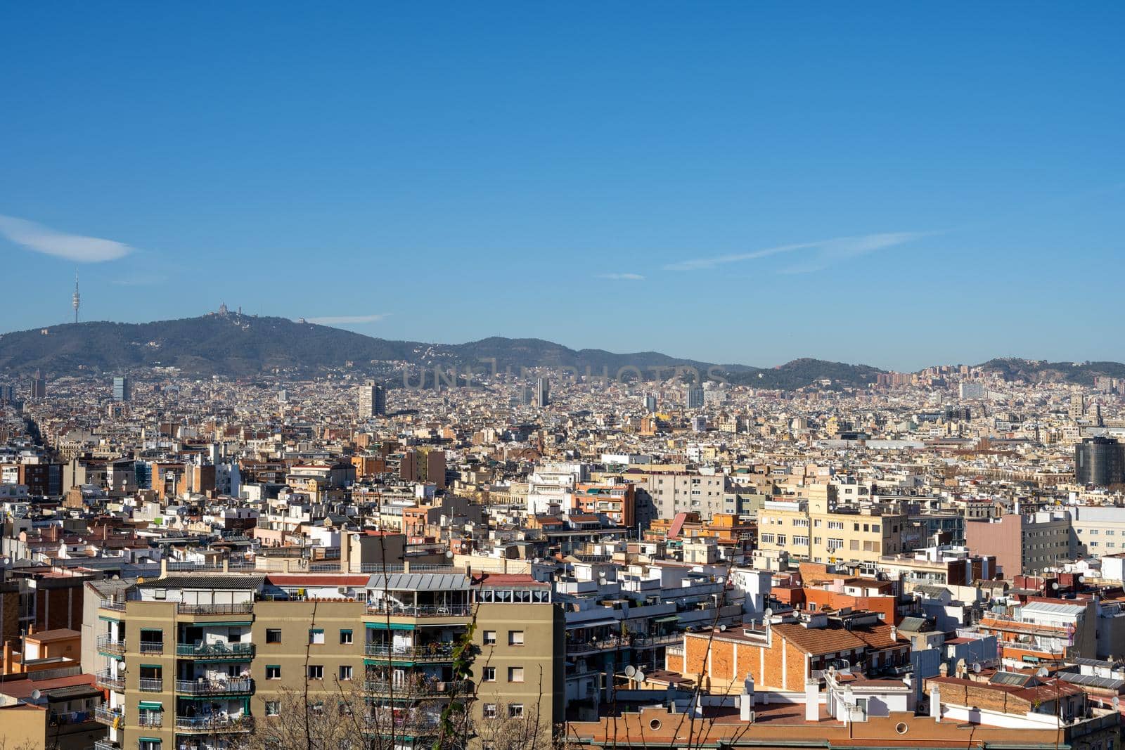 View over Barcelona in Spain by elxeneize