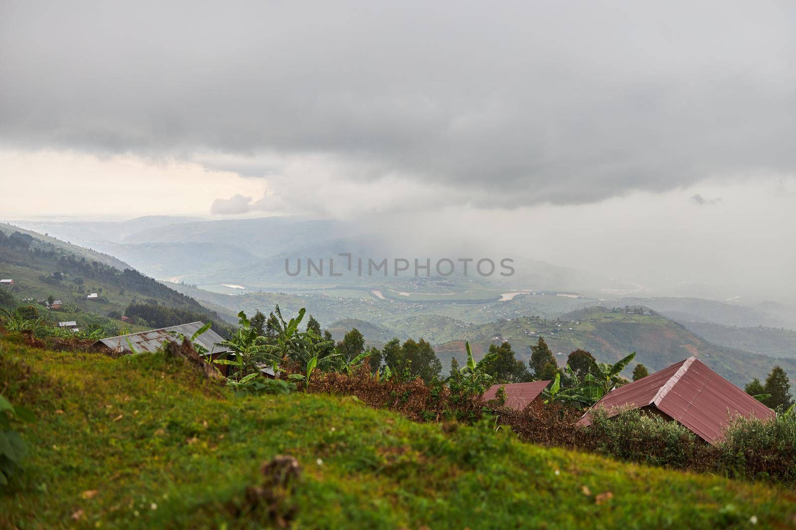 mountain cloudy landscape of eastern Africa region