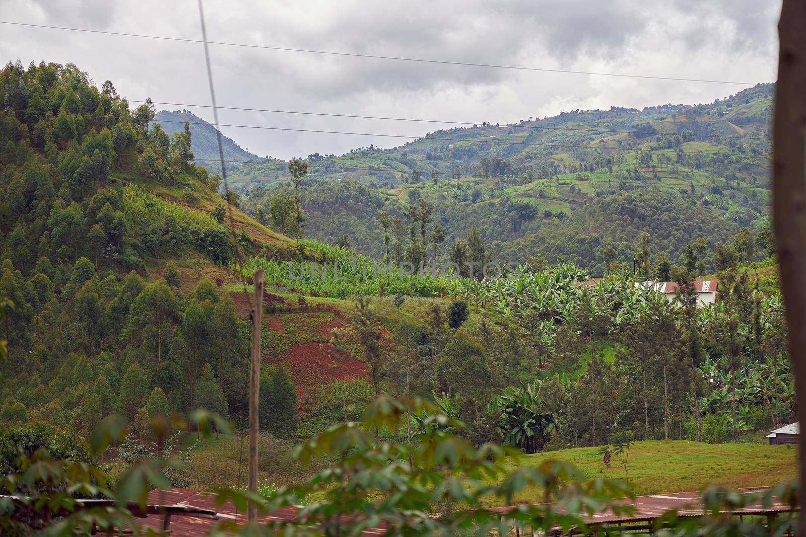 mountain cloudy landscape of eastern Africa region