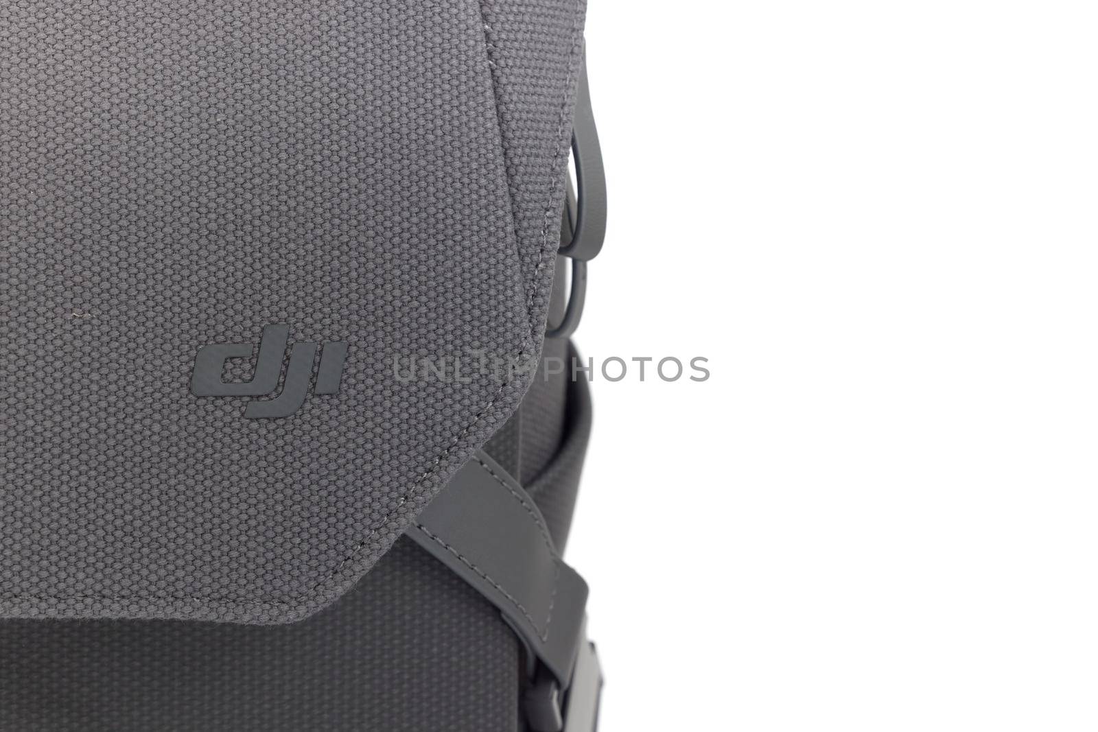 New DJI Mavic 3 Drone bag isolated on white. Accessory for carrying and storing the quadcopter. DJI world leader developer and manufacturers in UA. 17.12.2021, Rostov region, Russia by EvgeniyQW