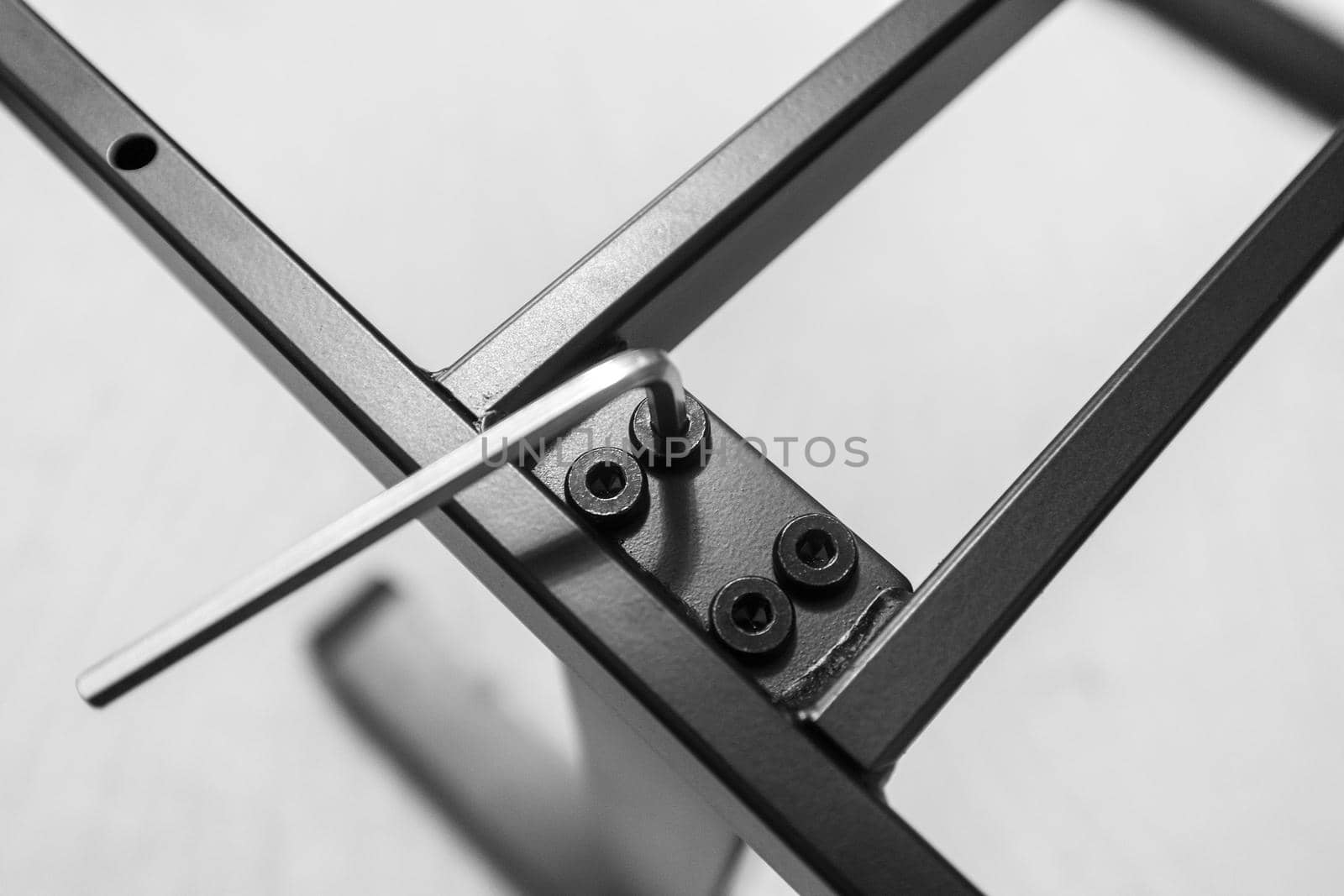 The allen key on metal profile