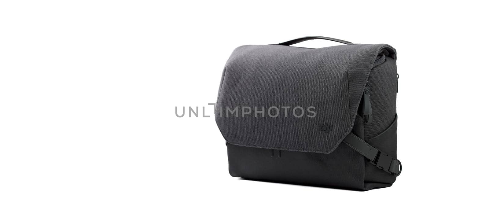 Drone bag isolated on white. Accessory for carrying and storing the quadcopter.