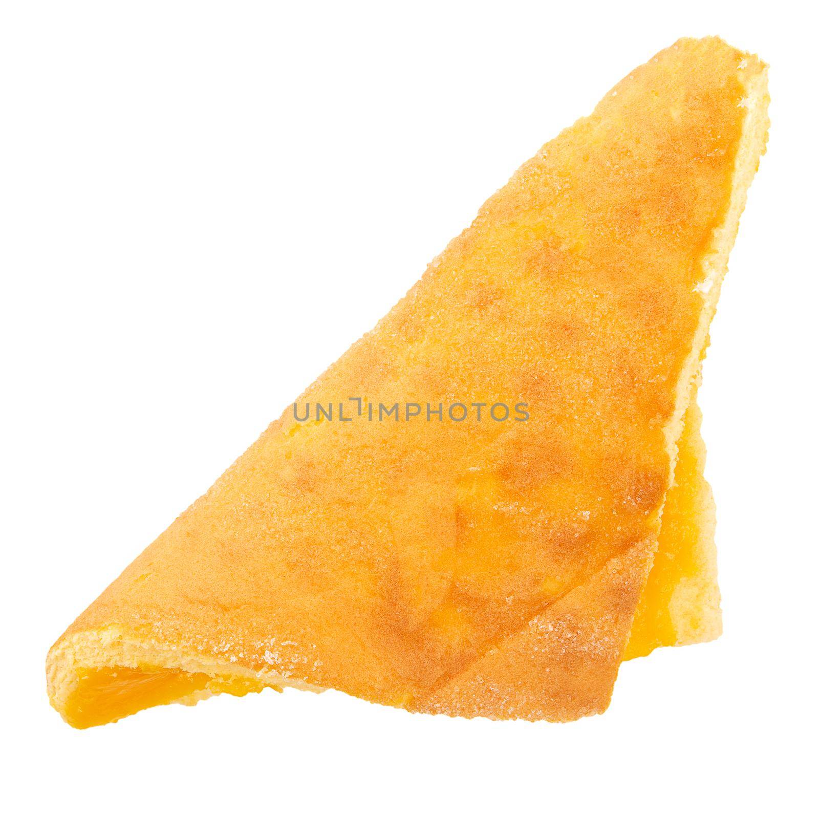 Guardanapo typical portuguese pastry, isolated on white background.