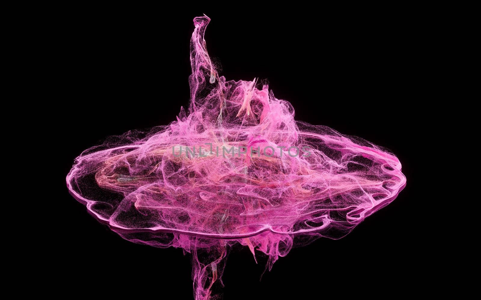 Flowing particles, wave pattern background, 3d rendering. by vinkfan