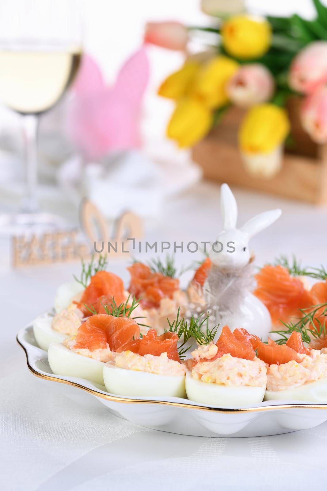 Stuffed eggs Easter appetizer by Apolonia