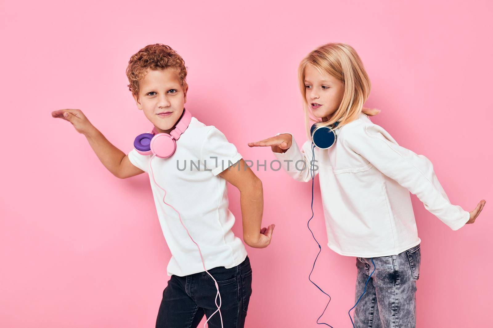 boy and girl are playing together lifestyle childhood. High quality photo