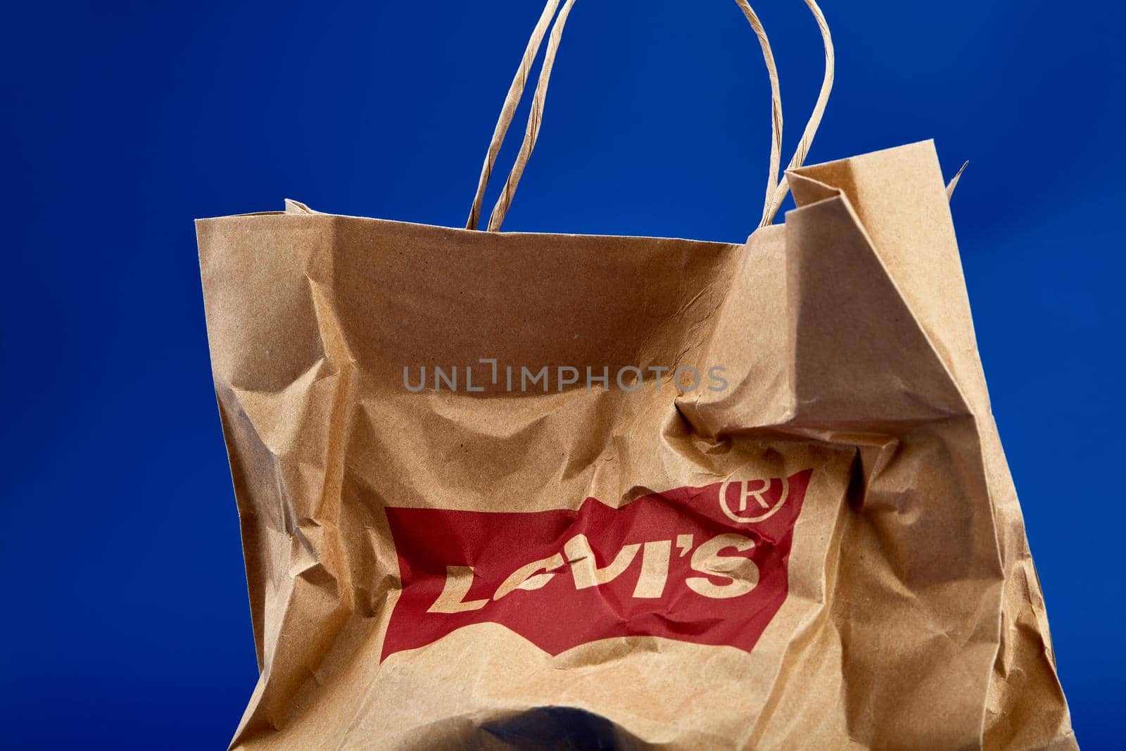Levi's paper shopping bags. Crumpled Paper bag. 26.03.2020, Russia. by EvgeniyQW