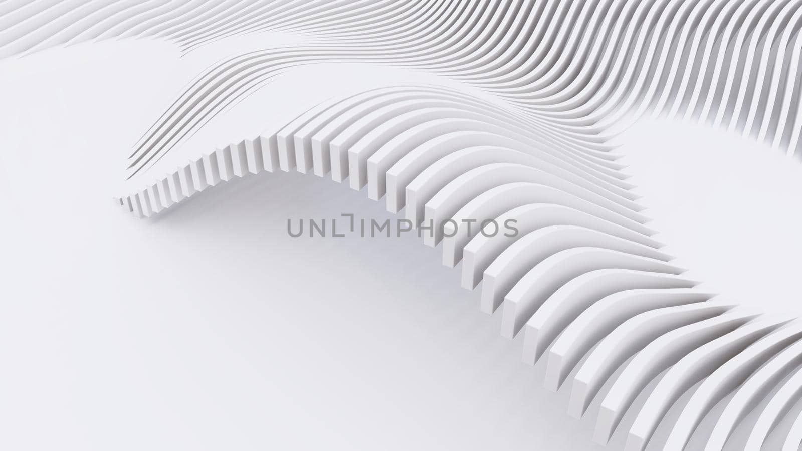 Abstract Curved Shapes. White Circular Background.  by teerawit