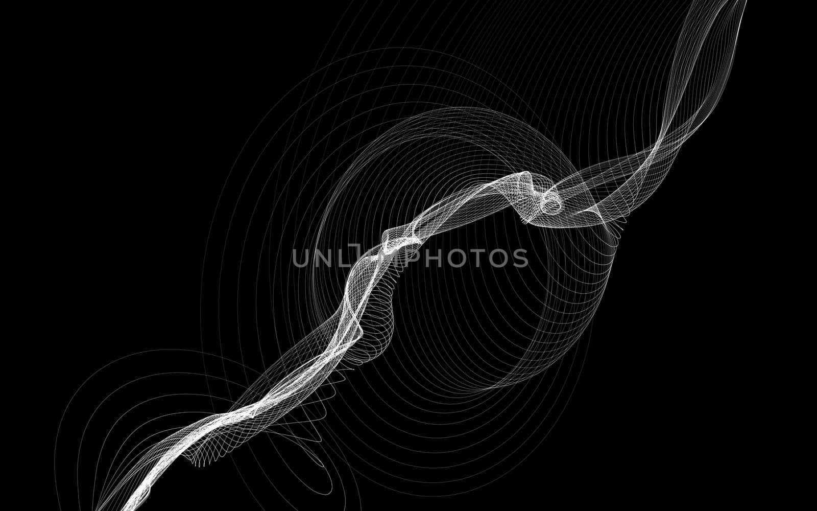 Dark abstract background with a glowing abstract waves by teerawit