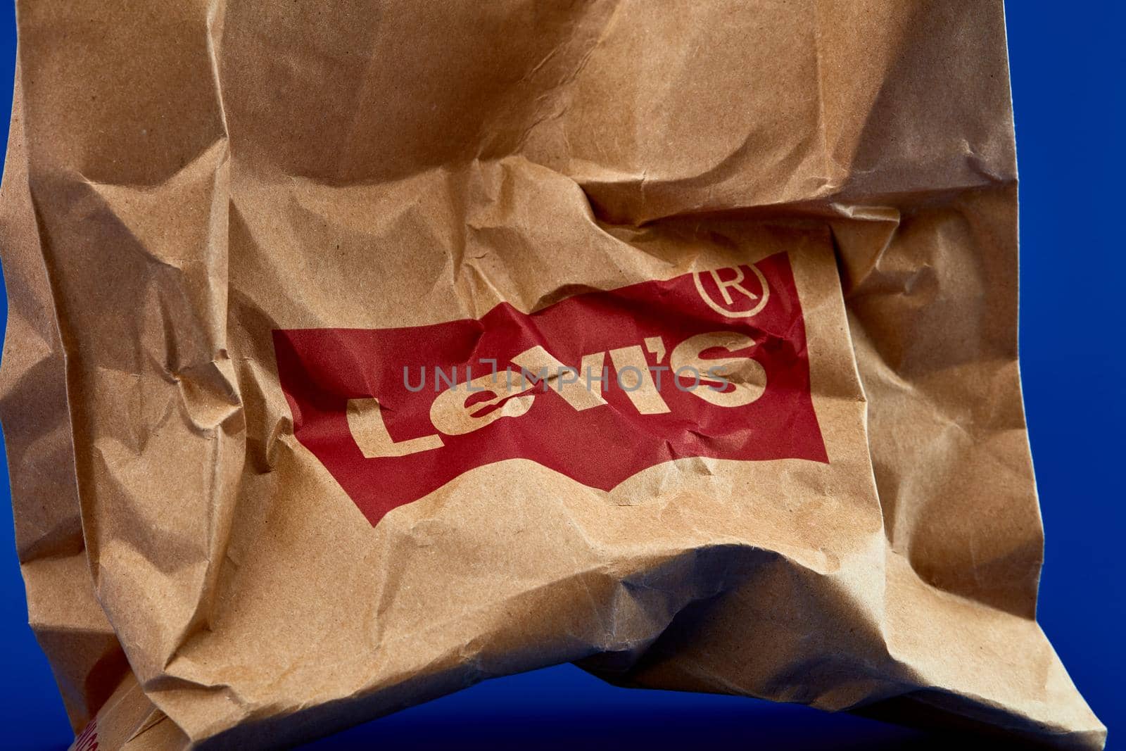 Levi's paper shopping bags. Crumpled Paper bag. 26.03.2020, Russia. by EvgeniyQW