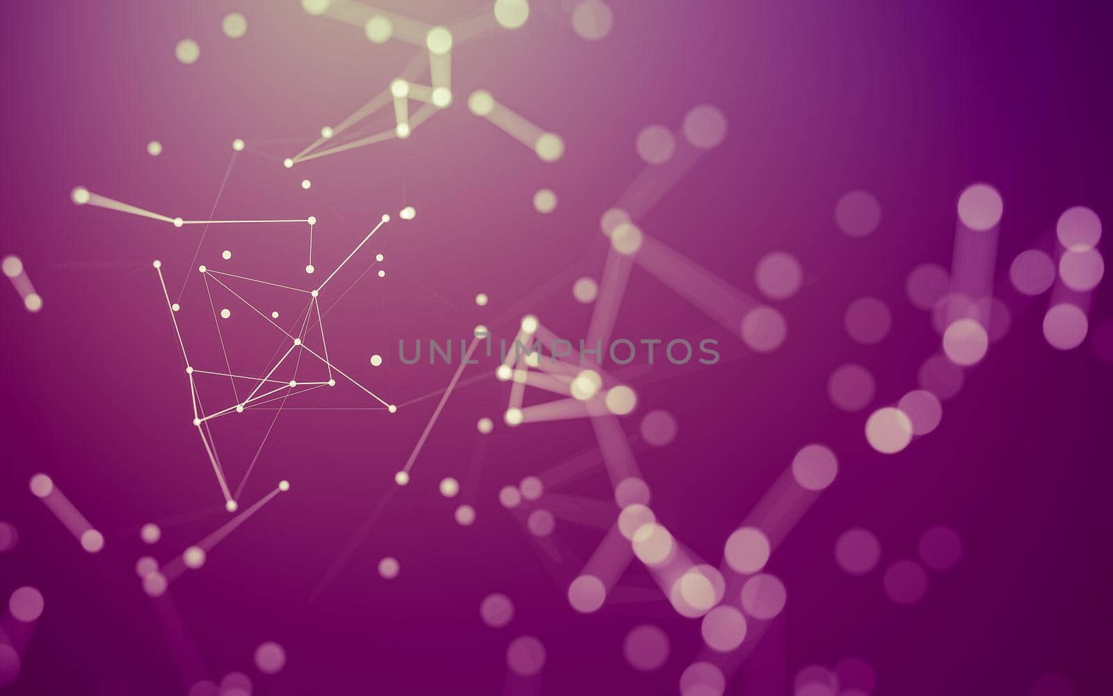 Abstract background. Molecules technology with polygonal shapes, connecting dots and lines. Connection structure. Big data visualization.  by teerawit