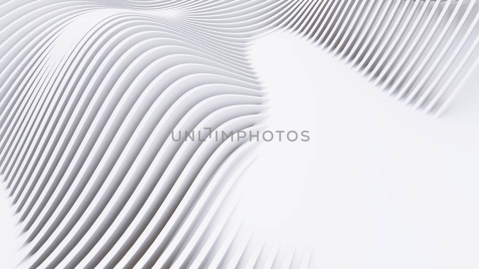 Abstract Curved Shapes. White Circular Background.  by teerawit