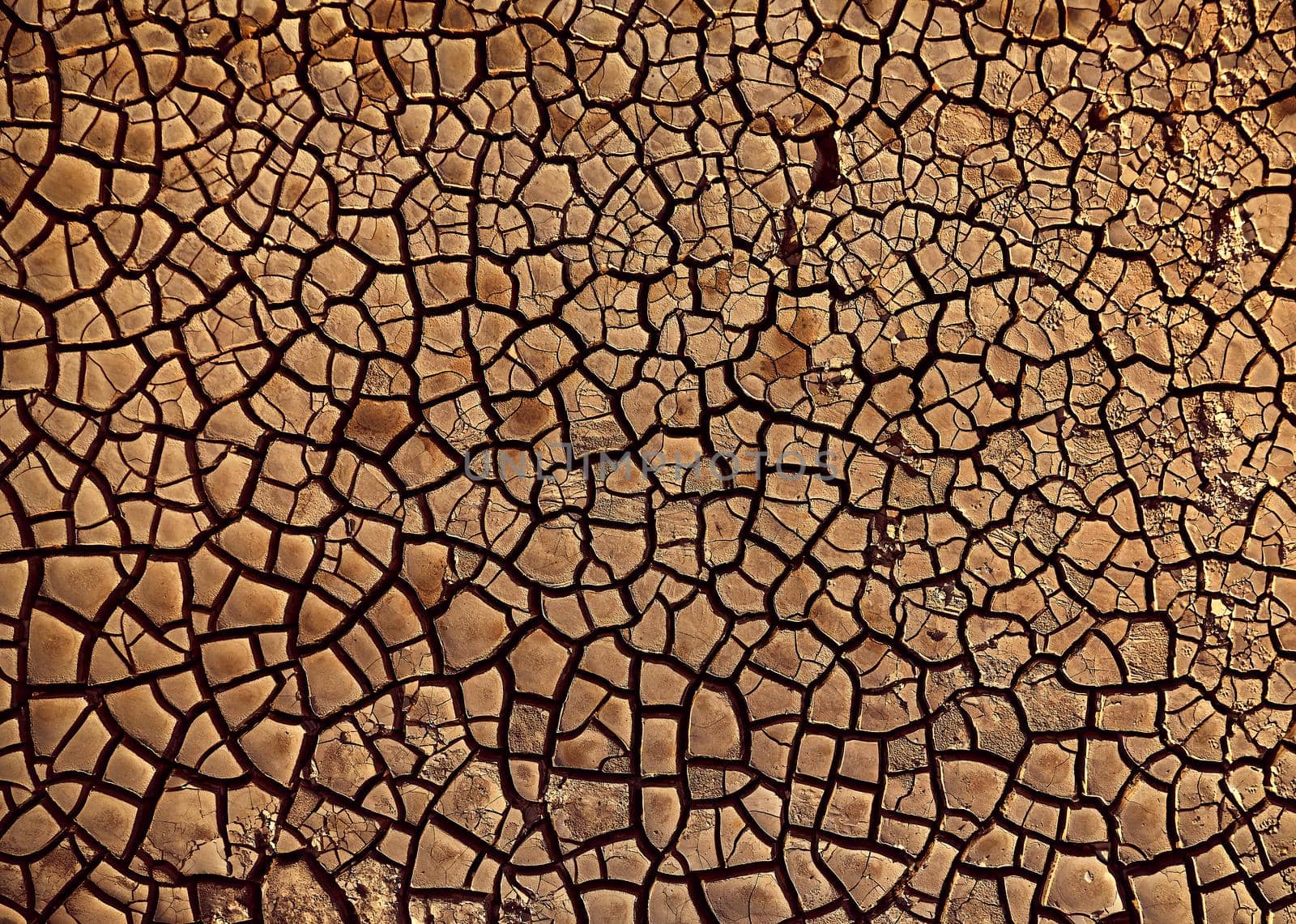 Desert. Aerial view of a beautiful cracks in the ground. texture, deep crack. Effects of heat and drought. effects of global warming. cracked desert landscape.