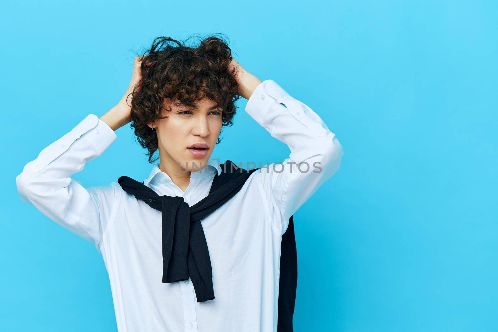 guy emotions posing white shirt expression Lifestyle fashion by SHOTPRIME