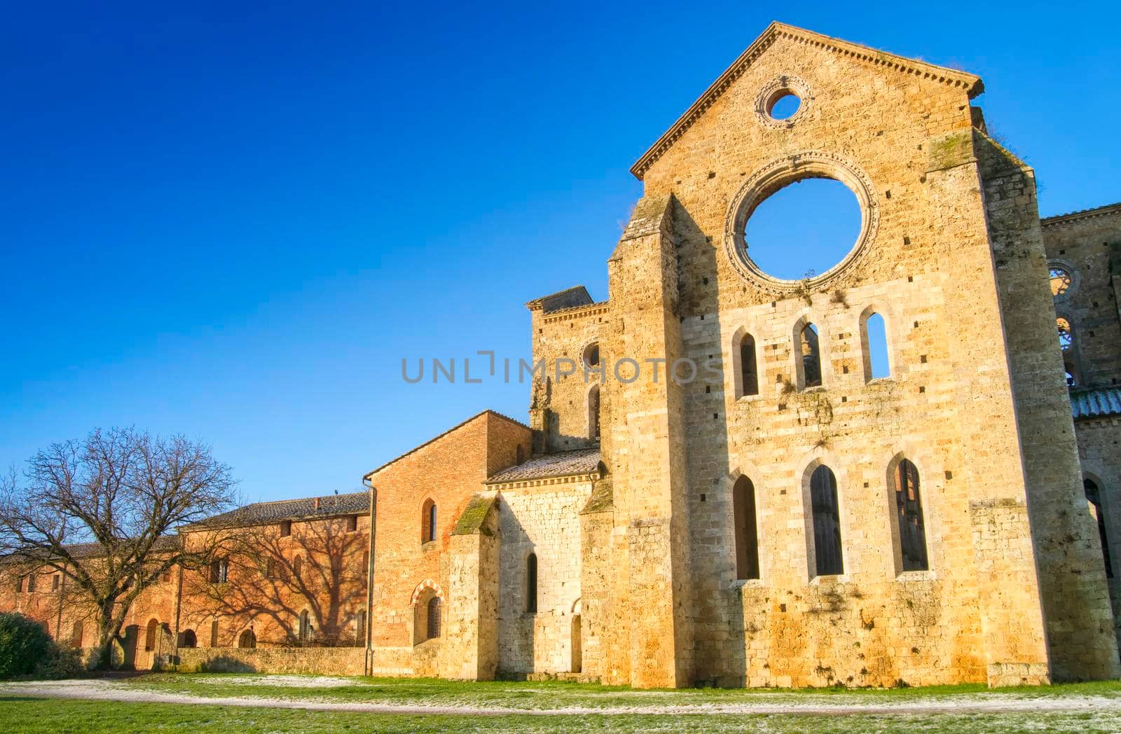 The famous roofless church in San Galgano Tuscany Italy  by fotografiche.eu