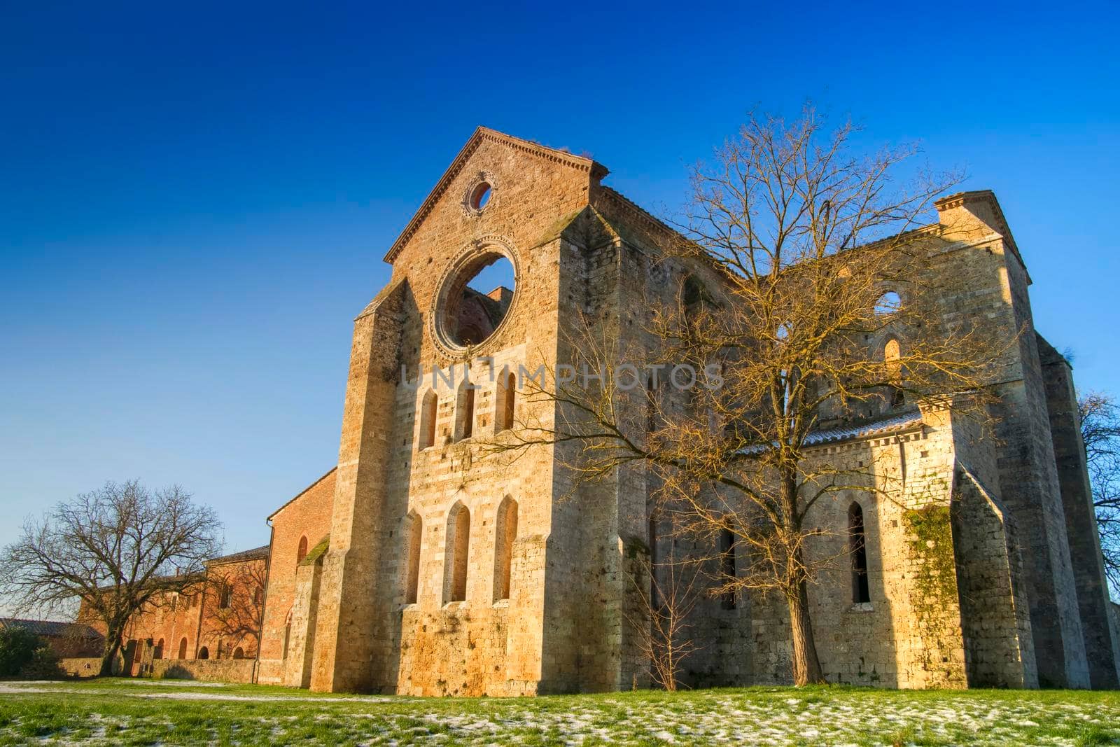 The famous roofless church in San Galgano Tuscany Italy  by fotografiche.eu