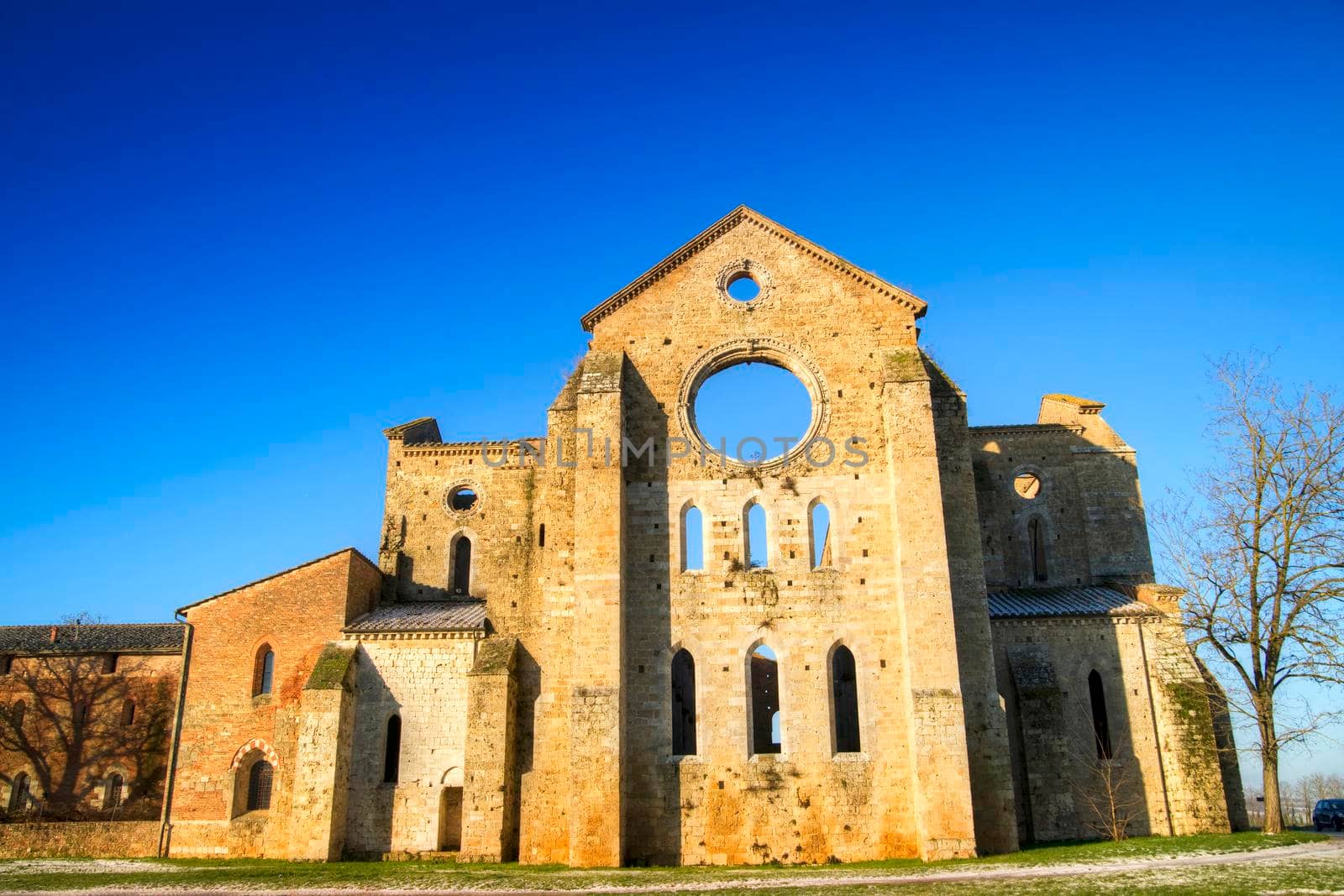 The famous roofless church in San Galgano Tuscany Italy  by fotografiche.eu