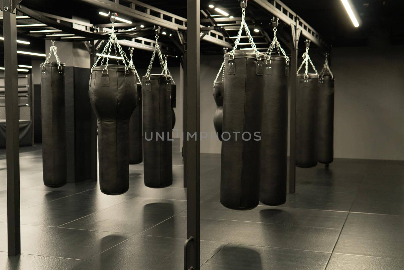 bag punching boxing background fist, In the afternoon competition sport for gym and lifestyle impact, knockout club. Leather energy empty,