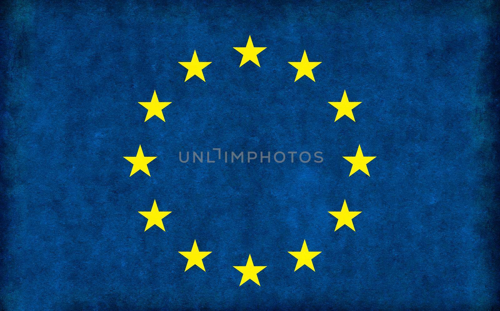 Grunge EU (European union ) flag illustration by barks