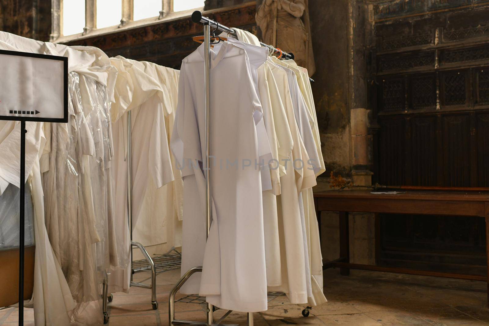 Chasubles or dress of the priest in a Catholic church